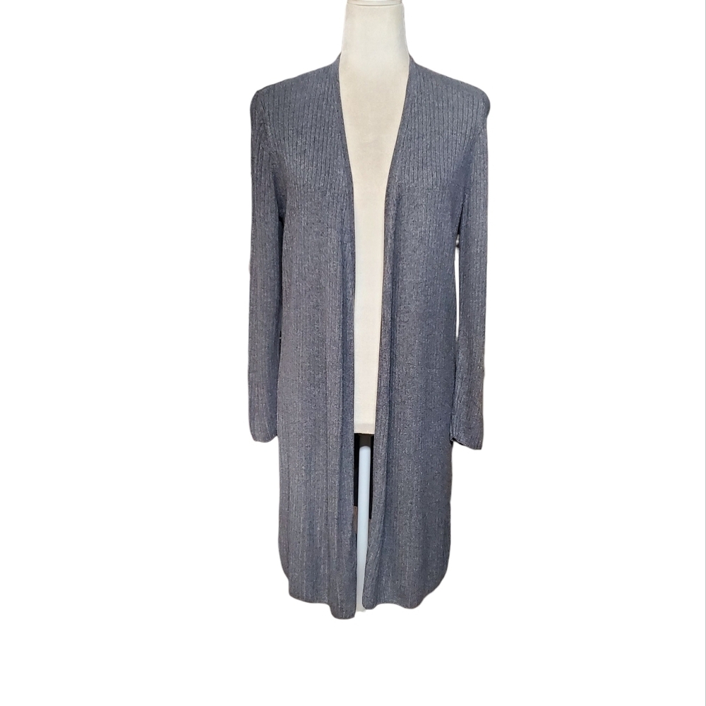 INC International Concepts Open Front Duster Womens Large Split Long Cardigan